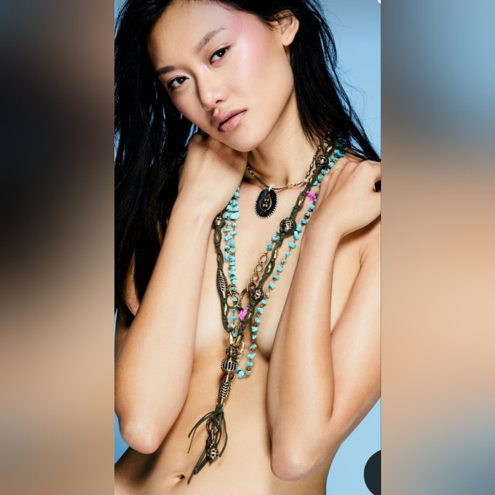 NWT FREE PEOPLE Coastal Storm Layered Necklace